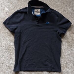 Hollister Navy Polo Shirt with Blue Logo